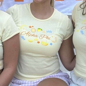 Alpha Phi Butter Yellow T-Shirt